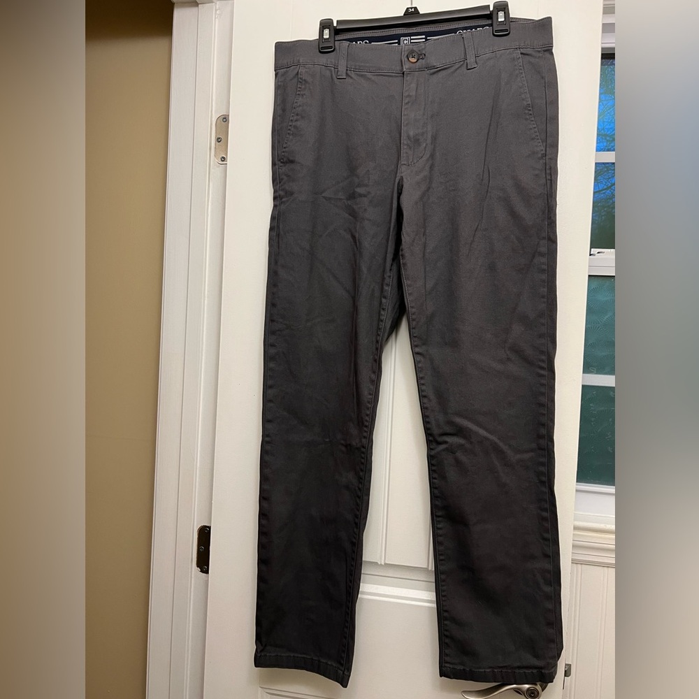 Chaps Men's Dark Gray Chinos